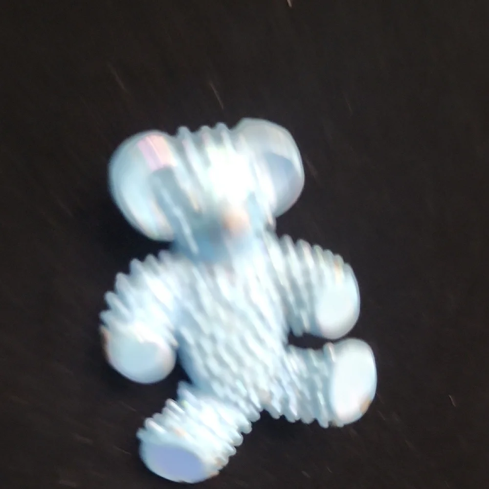 Blue Teddy Bear Brooch for Kids